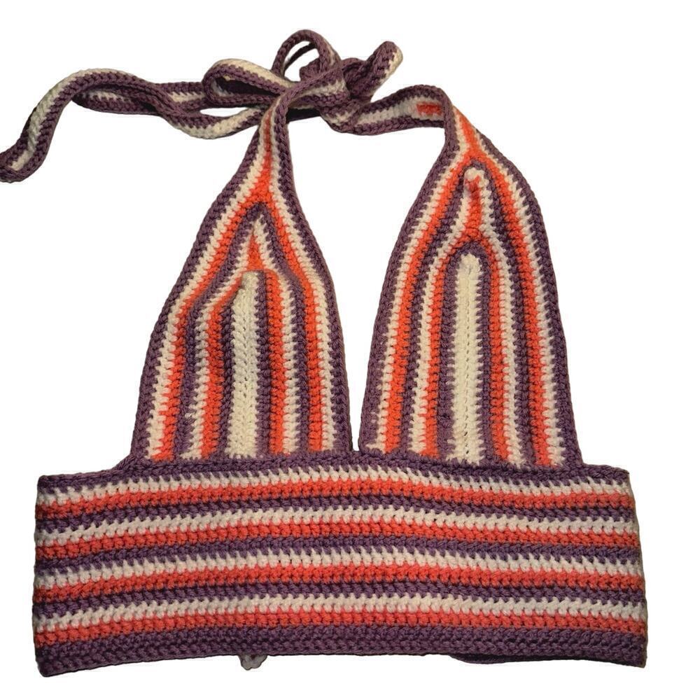 Hand made crocheted‎ halter top